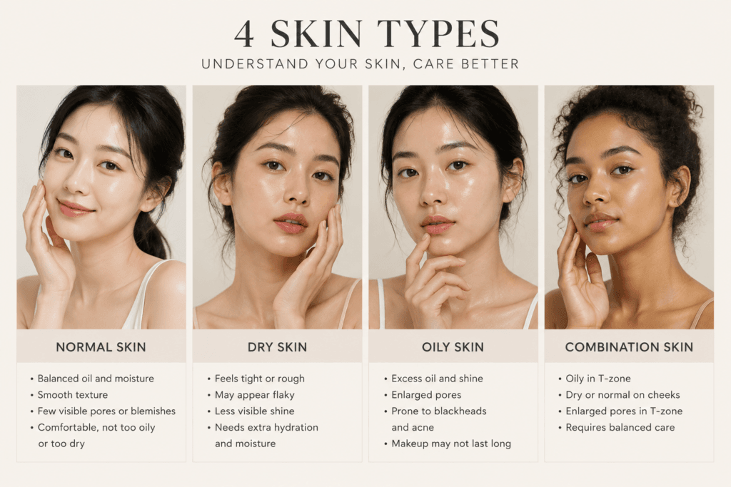 Cleansing products for different skin types