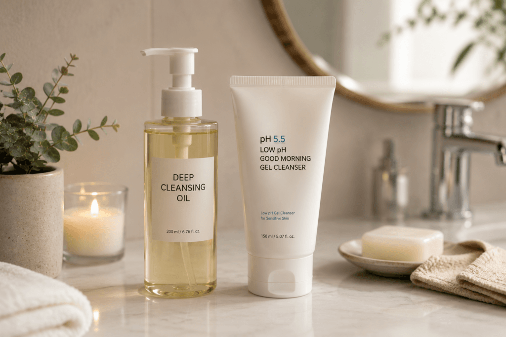 Oil cleanser and water cleanser