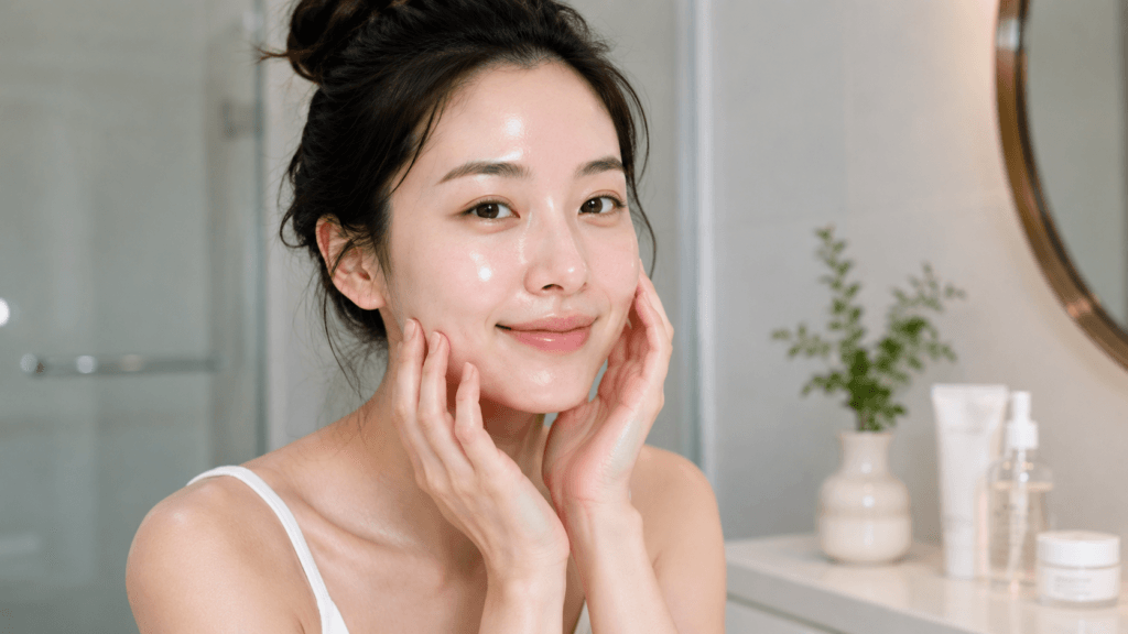 Healthy skin after double cleansing