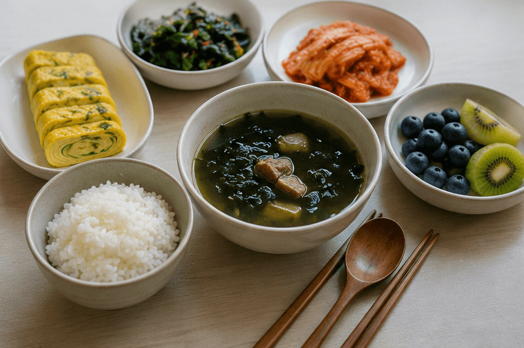 Healthy Korean breakfast routine