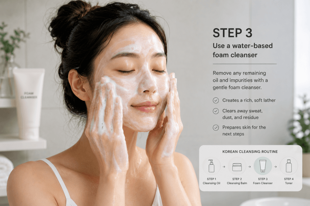 Water-based cleanser after oil cleansing
4.