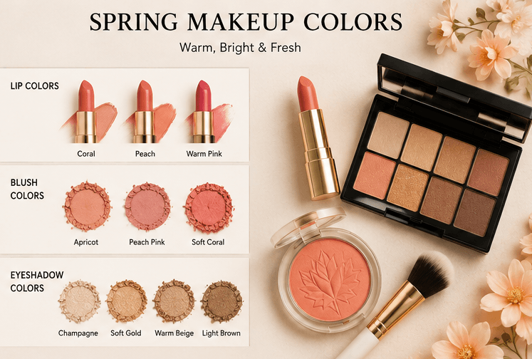 Spring makeup color palette
