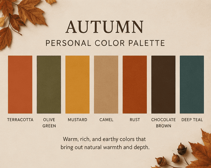 Autumn personal color palette