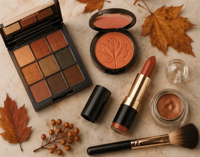 Autumn makeup color palette