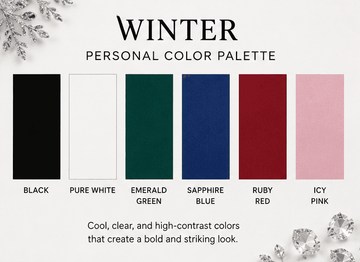 Winter personal color palette