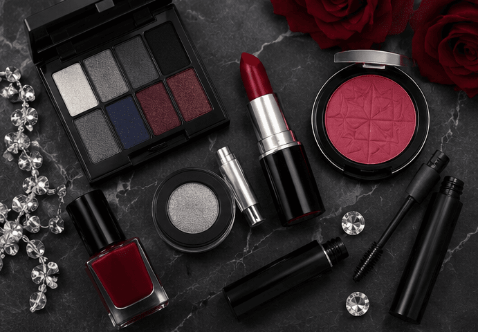 Winter makeup color palette