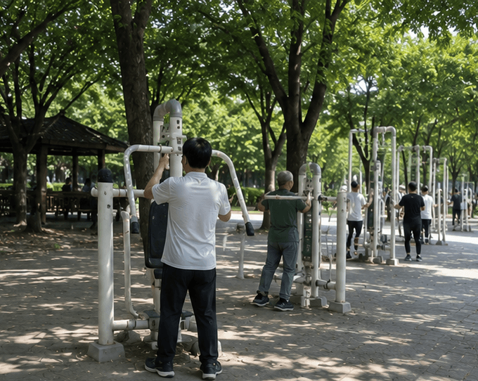 Outdoor gym in Korea
