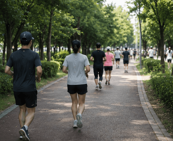 Hiking as outdoor exercise in Korea