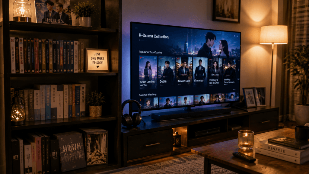 K-drama home entertainment setup