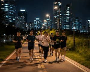 After work running in Korea
