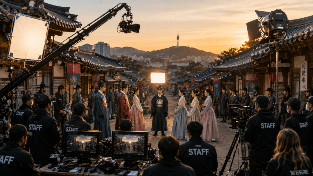 Korean drama production set