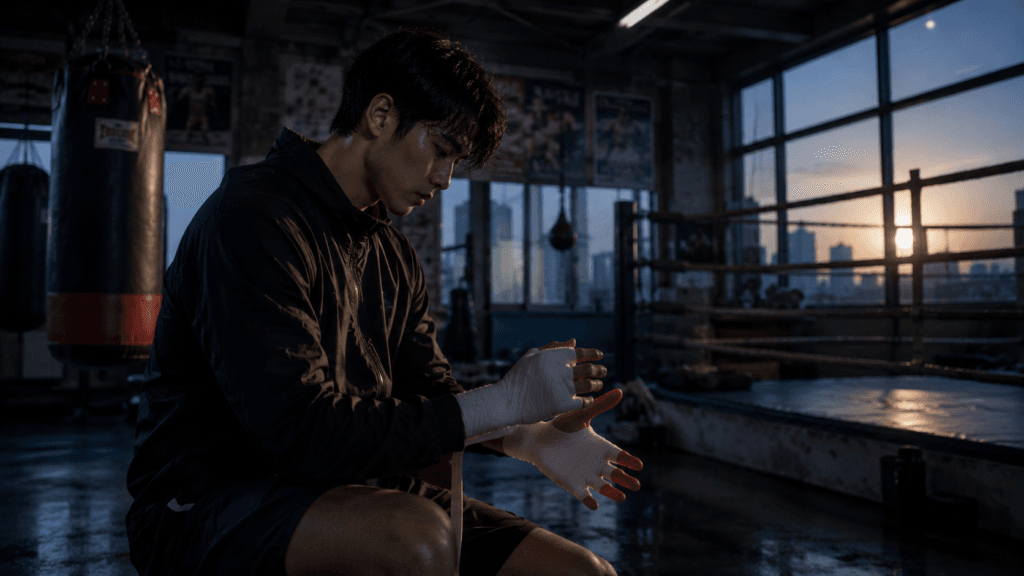 Training scene inspired by Korean action webtoons