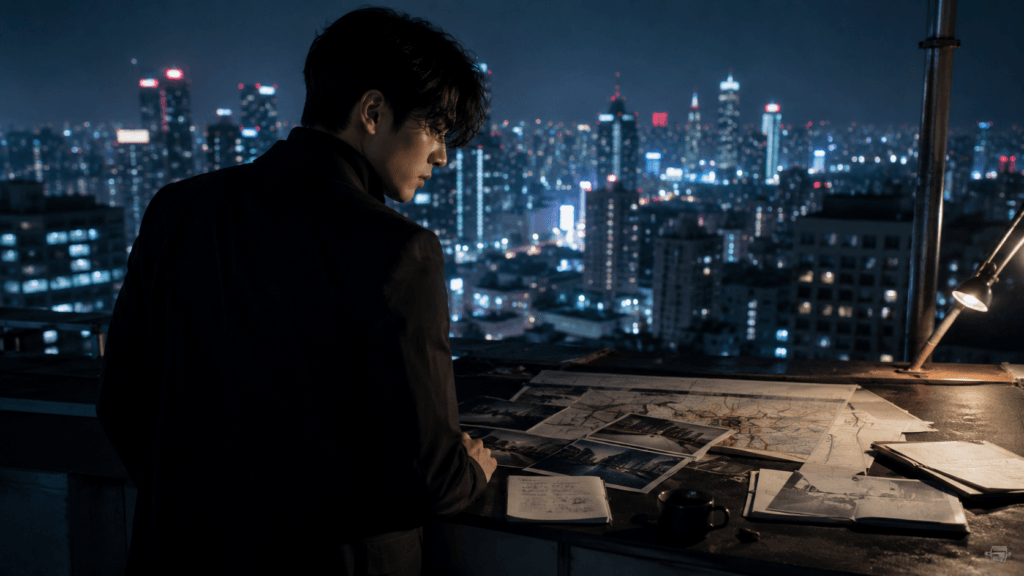 Crime thriller atmosphere in Korean webtoons