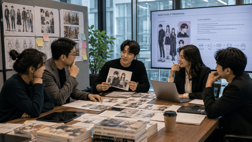 Webtoon creator reviewing audience growth