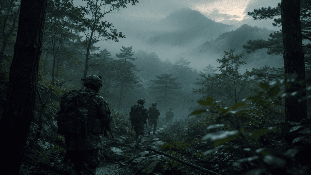 Military survival mission in a Korean horror drama