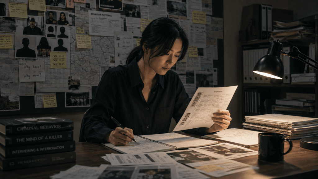 Criminal profiler in a Korean crime drama