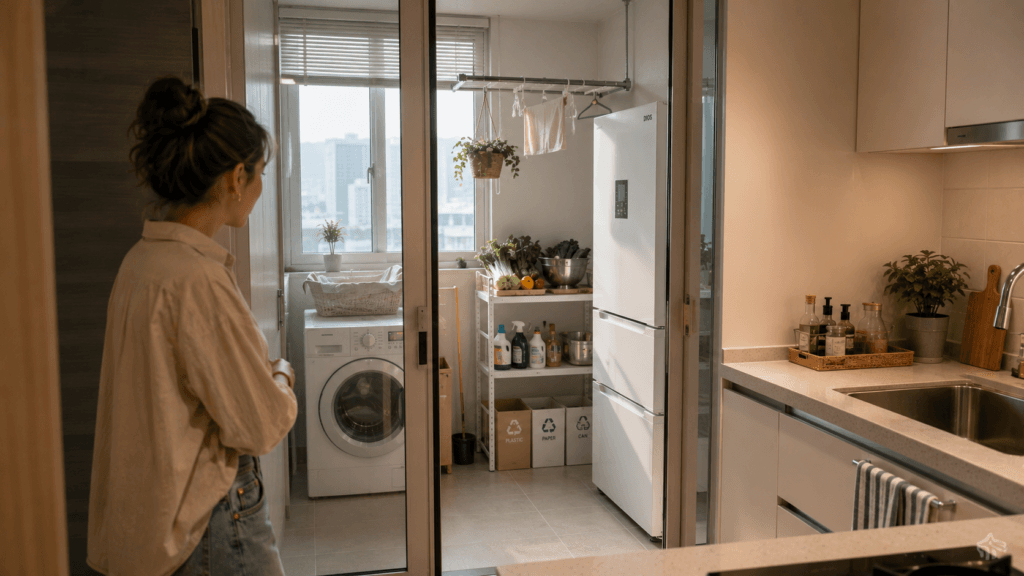 Observing everyday life in a Korean apartment utility space