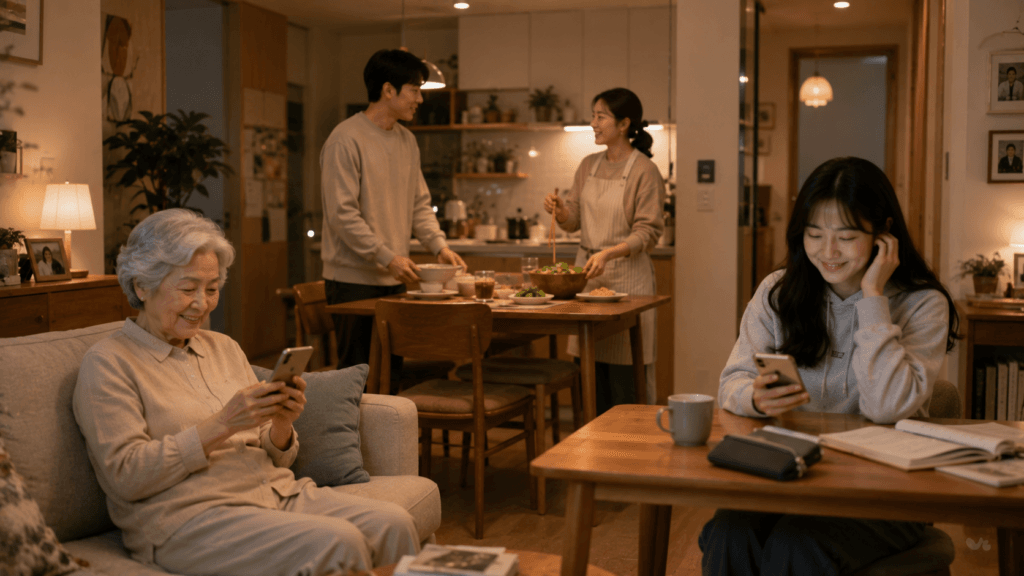 Korean family staying connected through everyday KakaoTalk messages